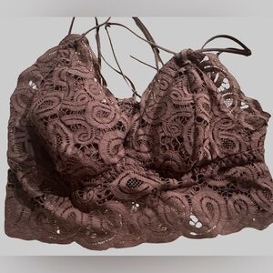 Lace Bralette in Brown